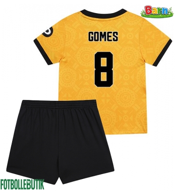 Wolves Joao Gomes #8 Hemmaställ Barn 2025-26 Kortärmad (+ Korta byxor)